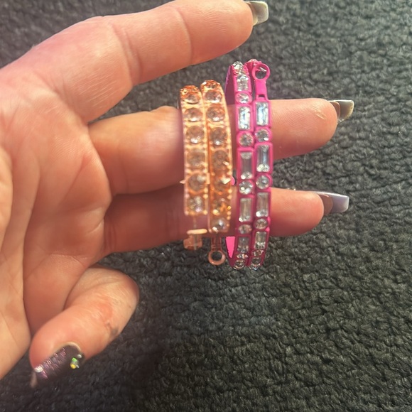 2 Pairs of Blingy Hoop Earrings - Picture 4 of 5